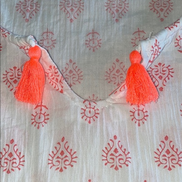 Zara Kids Beach Coverup with Neon Orange Tassle - Picture 3 of 3